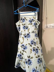 Cute Floral Print Mini Dress