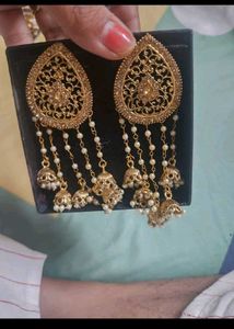 Exquisite Gold Jhumka Earrings