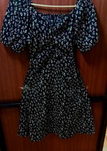Chic Floral Puff Sleeve Mini Dress