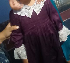 Vintage Style Maroon Dress