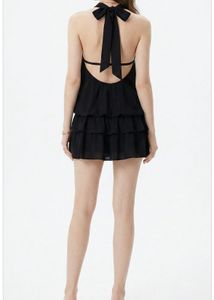 Chic Black Halter Neck Dress