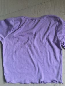 Lavender Ribbed Square Neck Top