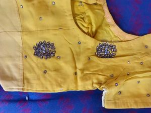 Vibrant Yellow Embellished Blouse