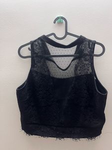 Chic Black Lace Crop Top - Nuon by Westside