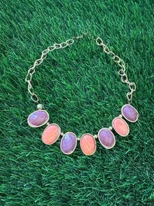 Boho Gemstone Statement Necklace