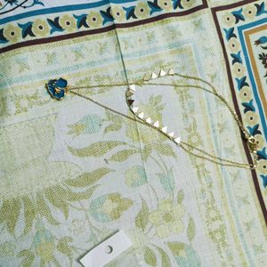 Elegant Resin Blue Flower Layered Necklace
