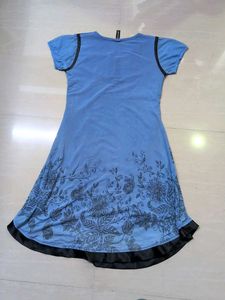 Stylish Blue Kurta with Floral Print