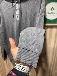 Massomi Dutti Vintage Grey Hooded Sweatshirt