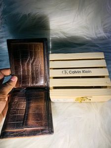Calvin Klein Coffee Brown men's Wallet With Box