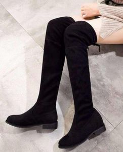 Women Black Thigh Length Boots