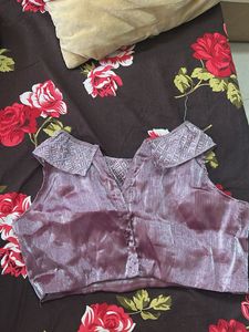 Mauve Embroidered Saree