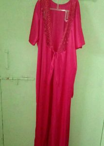 3 Pice Nighty Pink And Purlal Colour