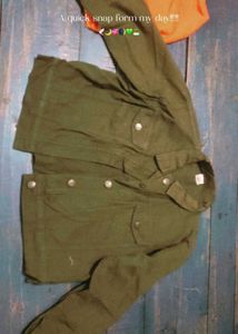 Stylish Olive Green Casual Jacket