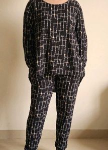 🖤Black & White Printed Pyjama Set