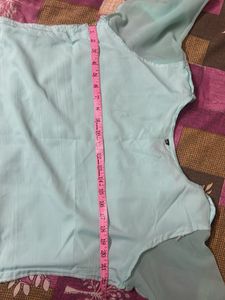 Women Cyan Kurta Set And Duppta