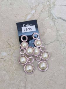 Dazzling Pearl &amp; Crystal Earrings