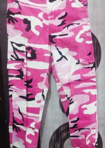Pink Camouflage Cargo Jogger Pants for Women – Sty