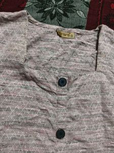Cute Button-Up Peplum Top