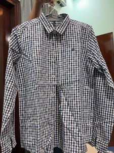 Men's Blue Checkered Casual Shirt