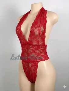 Lace Halter Neck Bodysuit
