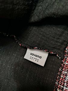 Savana Chic Tweed Skirt crop Jacket Set