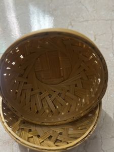 Handmade Bamboo basket - 4 Inch (1 piece).)