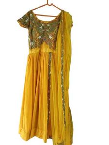 Beautiful Yellow Anarkali Gown