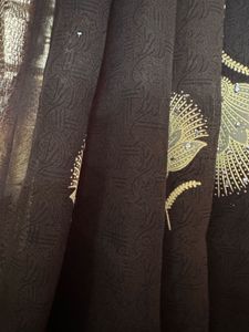 🤎☕️New Coffee Brown✨ Poonam Saree with Golden Mot