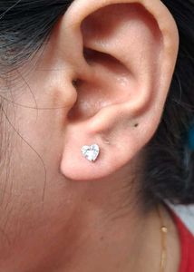 Charming Heart Stud Earrings silver