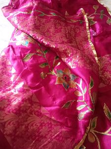 Redish Merun Saree
