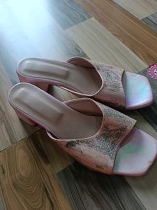 Pink shimmer heels