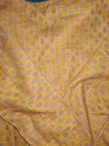 Yellow Textured Kurta