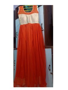 Gown with dubata and salwar