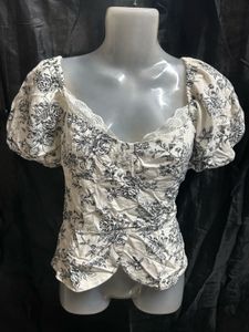 Chic Floral Puff Sleeve Top