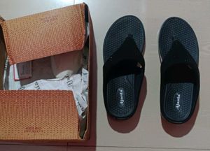 Ajanta Black Comfort Slippers