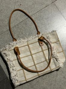 Boho Textured Tote Bag