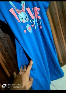 Women's Blue Night T-Shirt Dress