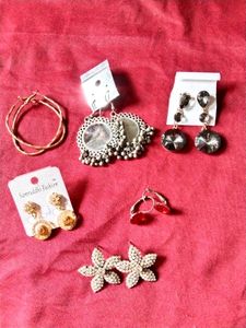 Statement Gem Drop Earrings Combo 6 Sets