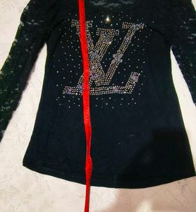 Very Beautiful Puff Net Sleeve Top