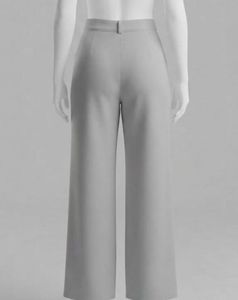 Stylish Grey Wide Leg Trousers