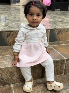 Cute Baby Girl's Dress and Leggings Set
