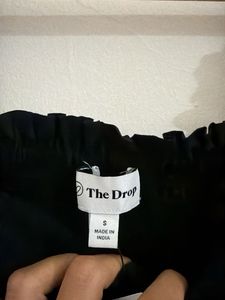 Chic Black Smocked Square Neck Top