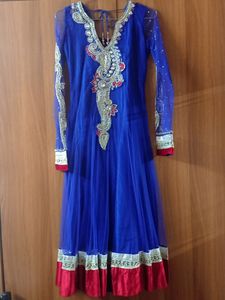❤️suit Long blue party wear ❤️ heavy work ❤️ anark