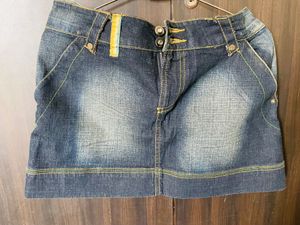 Denim Short Skirt