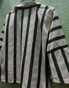 Striped Button-Up Shirt