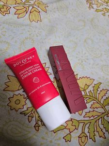 Maybelline Vinyl Ink + Dot &amp; Key Strobe Cream🍓