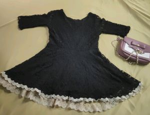 Cute Black Net Dress