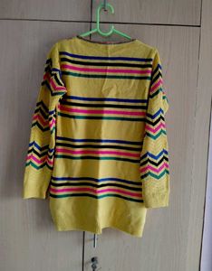 Retro Mustard Chevron Sleeve Sweater