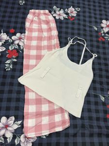 Comfy Pink Plaid Pajama Set
