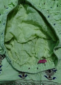 Light Green Ethnic Skirt with Paisley Print